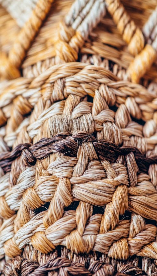 Tracce intrecciate di tessitura nel cestello americano nativo, un'occhiata ravvicinata all'arte artigianale royalty illustrazione gratis