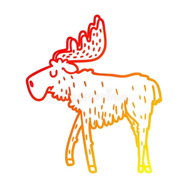 Traccia di alce a gradiente caldo creativa royalty illustrazione gratis