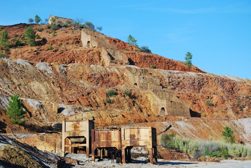 Traces historic Mining in Spain royalty free stock photography