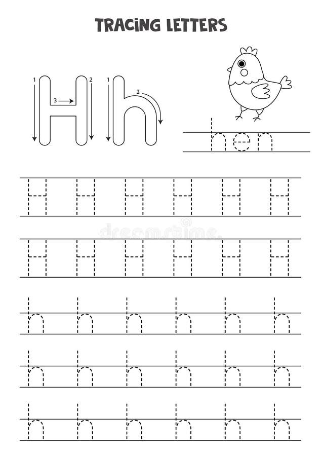 tracing letters of english alphabet black and white worksheet stock vector illustration of children kindergarten 223698598