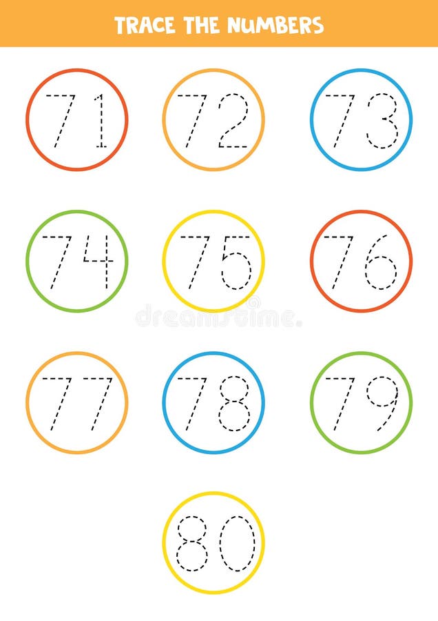 tracing-numbers-from-71-to-80-writing-practice-for-kids-stock-vector-illustration-of-game