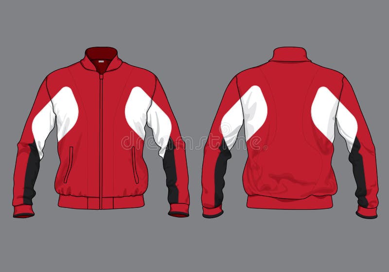 Track jacket varsity template design mockup vectornapparel clothing hoodie for winter snow