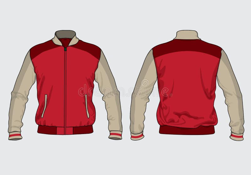 Track jacket varsity template design mockup vectornapparel clothing hoodie for winter snow