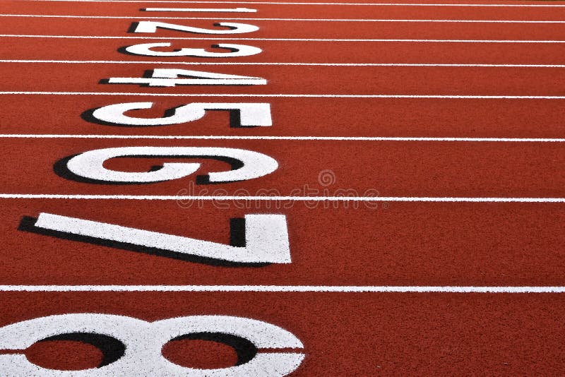 Numbered Running Lanes On A Track Stock Photo Image of race, outdoor