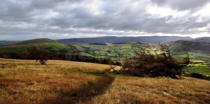 Sunllight on the Matterdale Fells. Sunllight on the Matterdale Fells