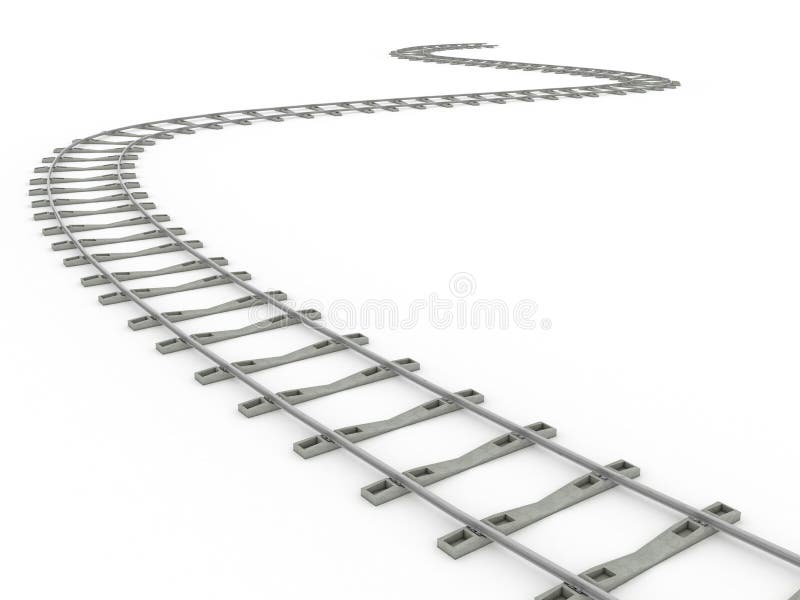 Tracks on a white background. 3