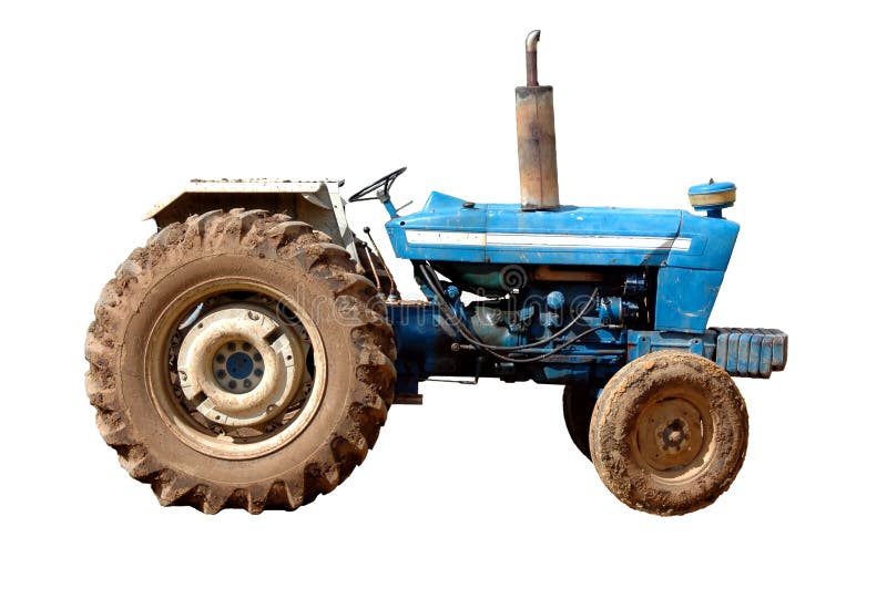 Tractor stock photo. Image of vehicle, dirty, rural, isolated 8505448