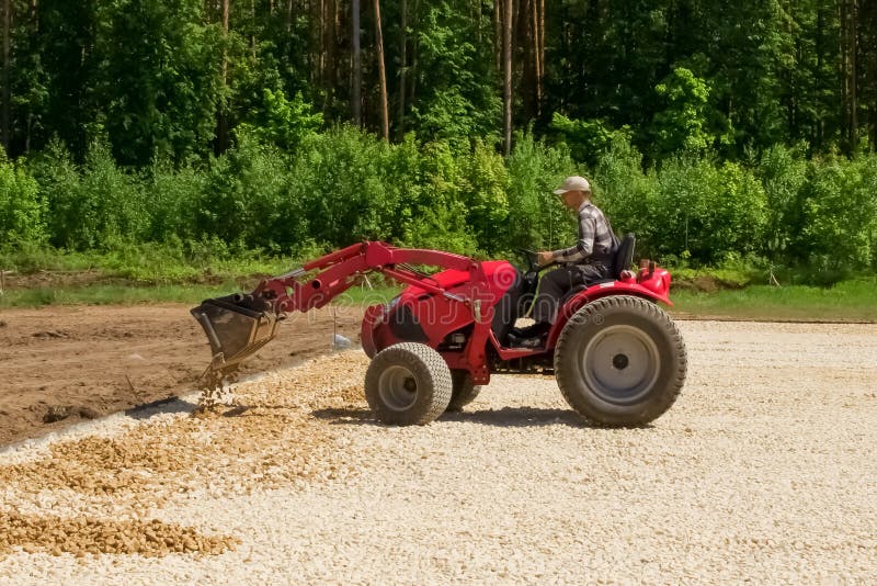 Tractor on a Construction Site Stock Photo Image of machinery