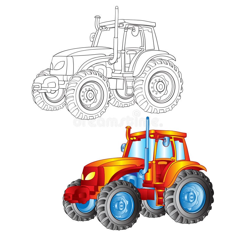 Learn Colors with Farm Tractor, Colorful Tractors