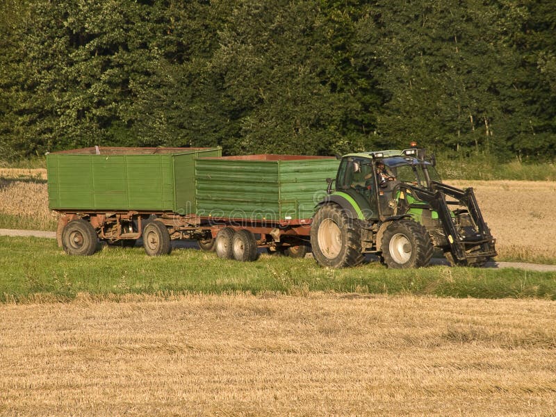 Tractor at crop