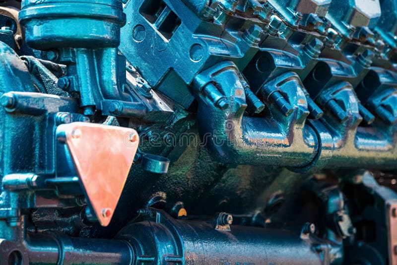 Tractor engine closeup royalty free stock images