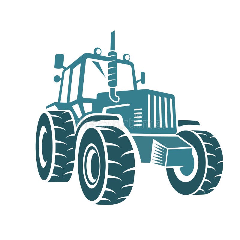 Tractor farm emblem stock vector. Illustration of simple 76784278