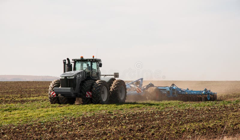 Tractor farming royalty free stock photography