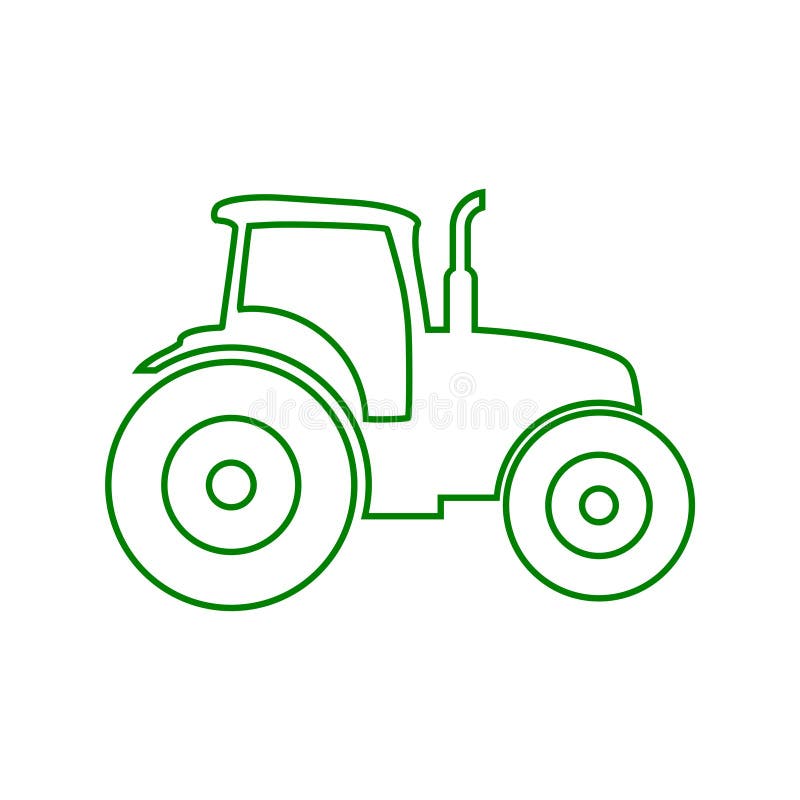 Green Tractor on Shield Icon Isolated on White Background Stock Vector ...