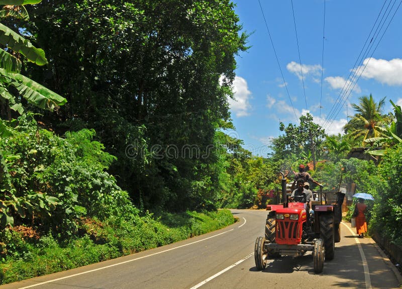 Tractor in the Jungle Tangalla (Sri Lanka) Editorial Stock Image