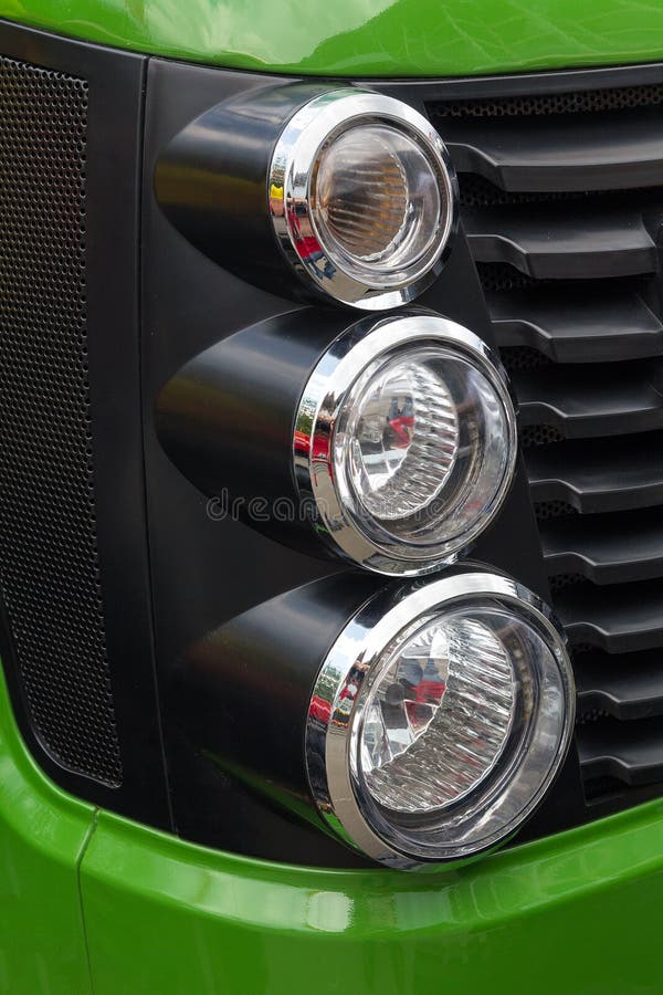 Tractor Lights and Grille Closeup Stock Photo Image of fragment