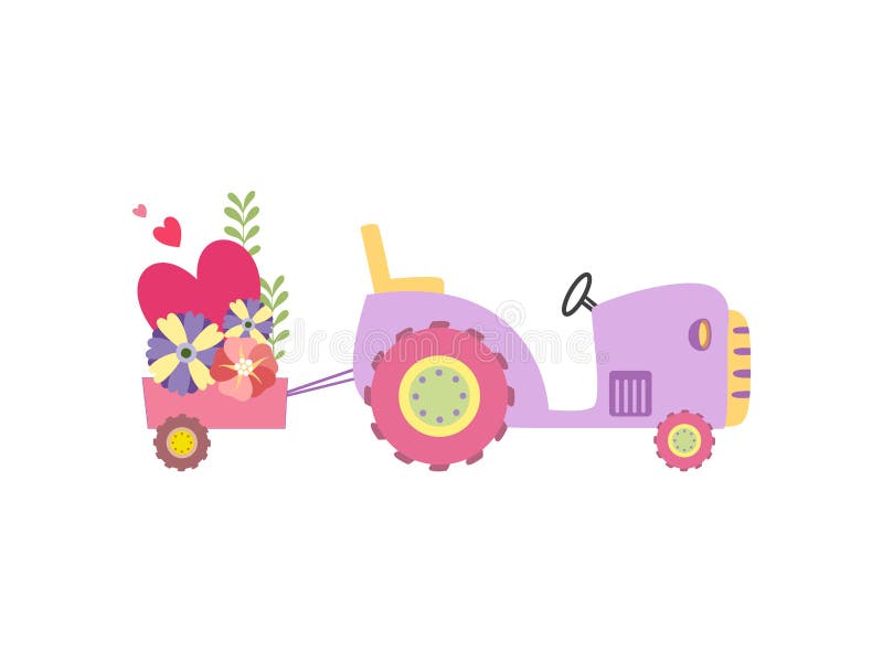 tractor rosa niña