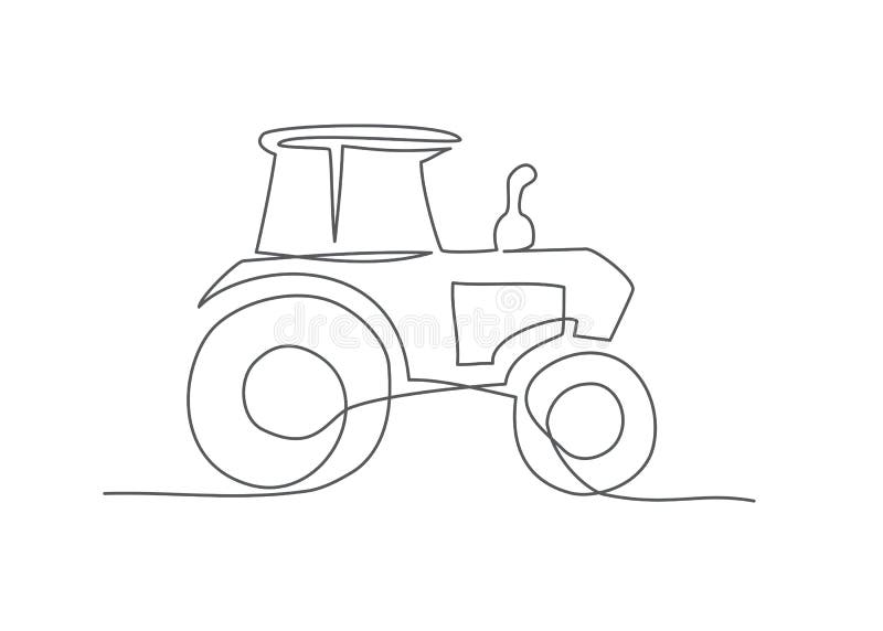 Hand Drawn Farm Tractor. Doodle Sketch Stock Vector - Illustration of  style, icon: 223338572