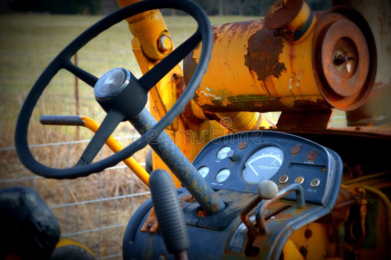 Tractor steering stock image. Image of steering, gauges 65632685
