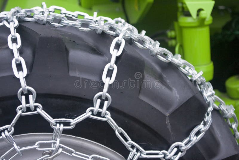 Tractor wheel stock image