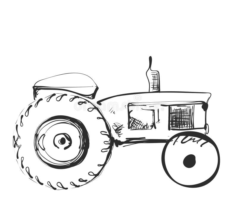 Sketch Old Tractor Stock Illustrations – 338 Sketch Old Tractor Stock ...