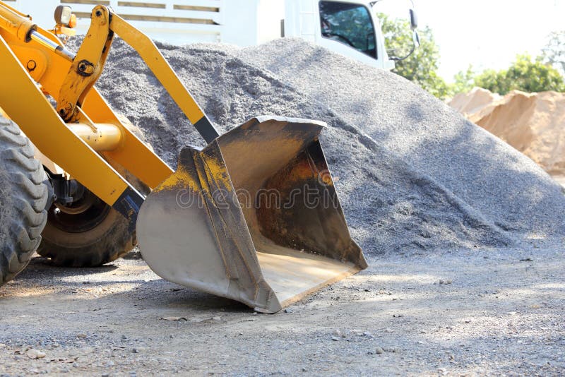 Tractor Working in Construction Site Stock Image Image of scoop