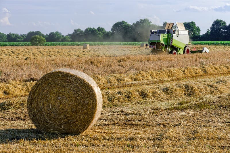 Tractors and harvesting stock image. Image of field, harvest 43211825