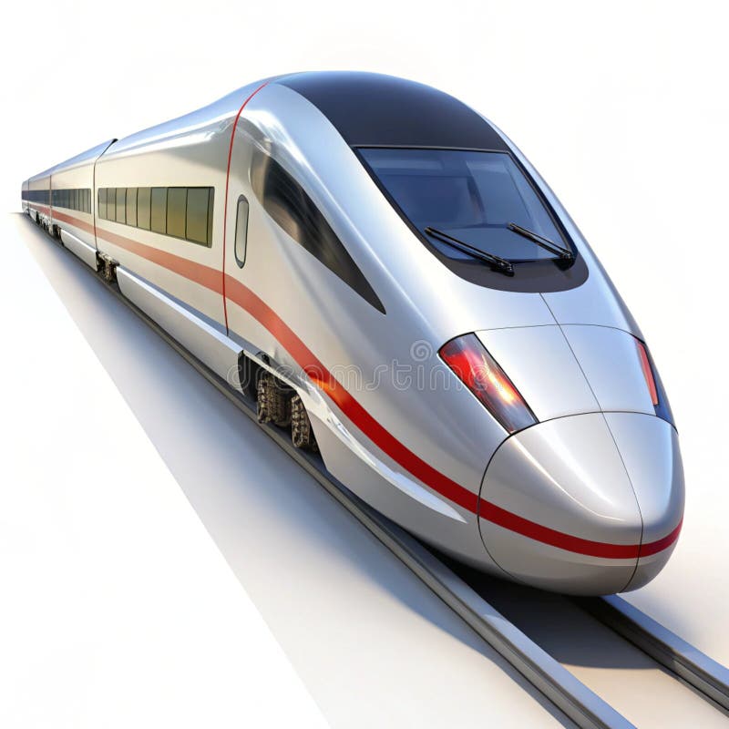 Tracțiunea de tip „bullet” cu design aerodinamic stock illustration