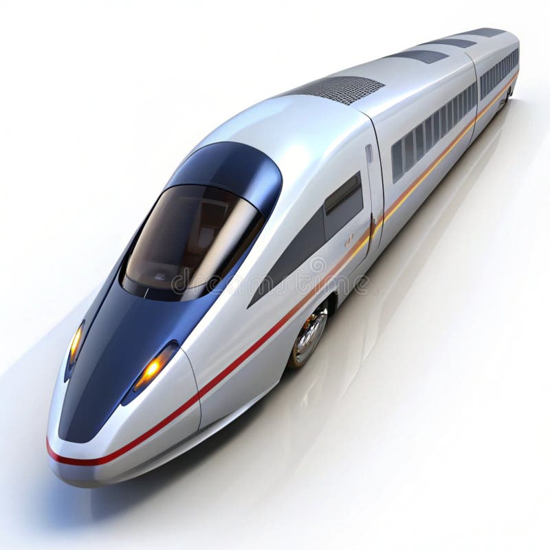 Tracțiunea de tip „bullet” cu design aerodinamic stock illustration