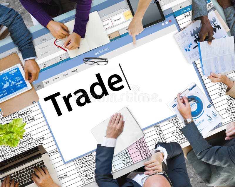 Trade Exchange Import Export Business Transaction Concept Stock Photo