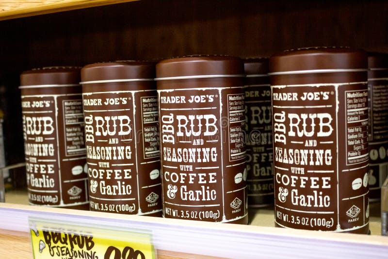 Trader Joes BBQ Coffee & Garlic Seasoning Rub 3.5oz (1-Pack)
