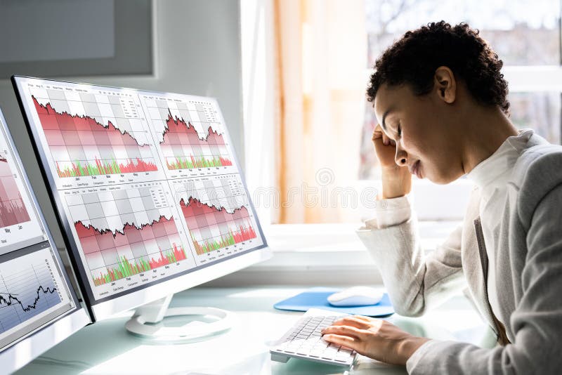 Trader Stock Loss And Decrease. Financial Insolvency. Decrease stress stock images, royalty-free photos and pictures