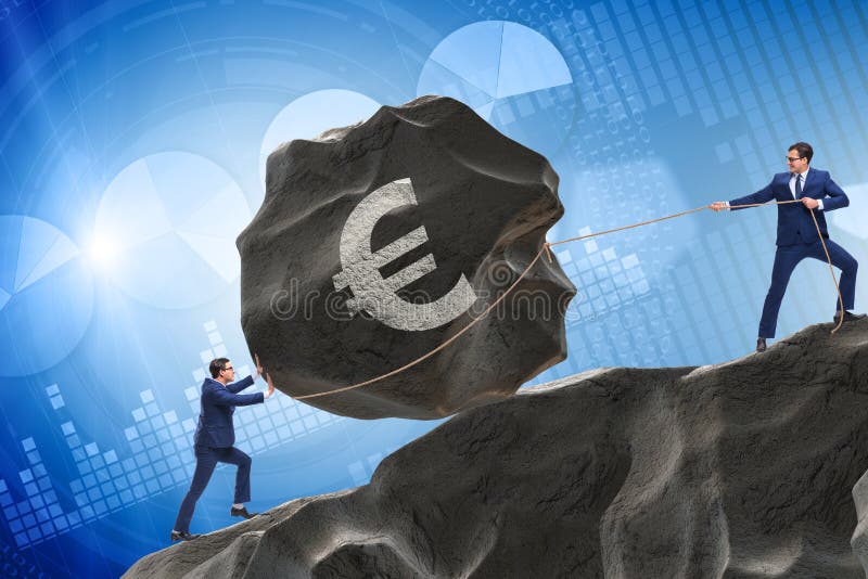 The trader trading in euro currency royalty free stock images