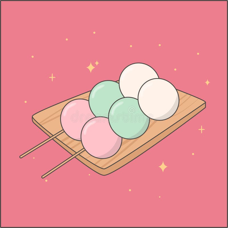 desenhar bonito kawaii japão tradição doce mochi daifuku