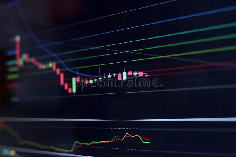 Trading electronics Screen for Trader royalty free stock images