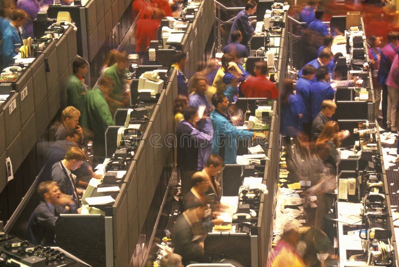 Trading Floor of The Chicago Board of Trade, Chicago, Illinois