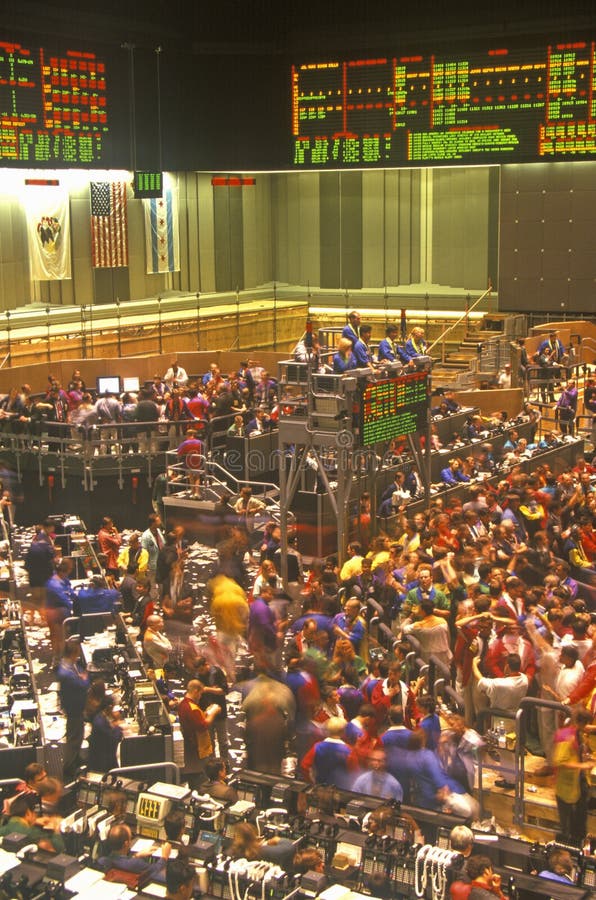 Trading Pit of the Chicago Board of Trade, Chicago, Illinois Editorial