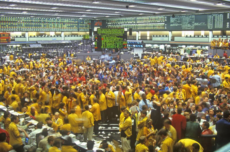 Trading Floor of the Chicago Mercantile Exchange, Chicago, Illinois