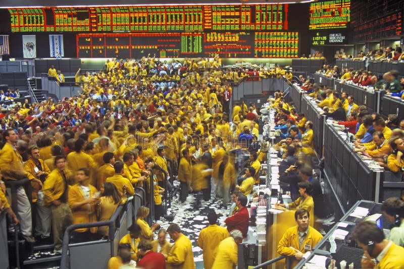 Trading Floor of the Chicago Mercantile Exchange, Chicago, Illinois