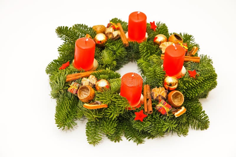 Traditional advent wreath