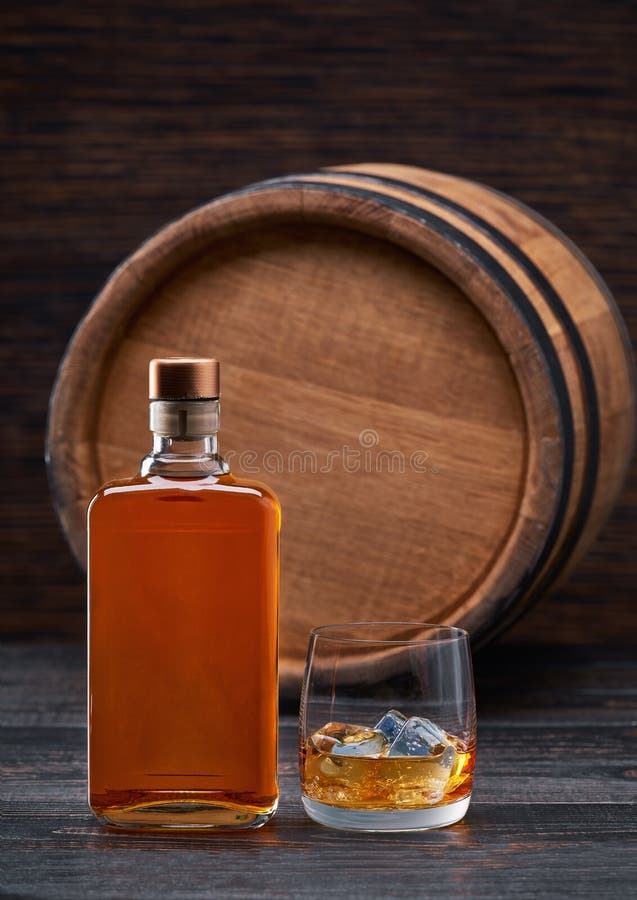 Traditional Aged Whiskey in an Oak Barrel Stock Image Image of glow