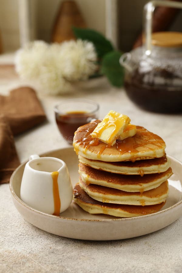 Traditional american pancakes stock image
