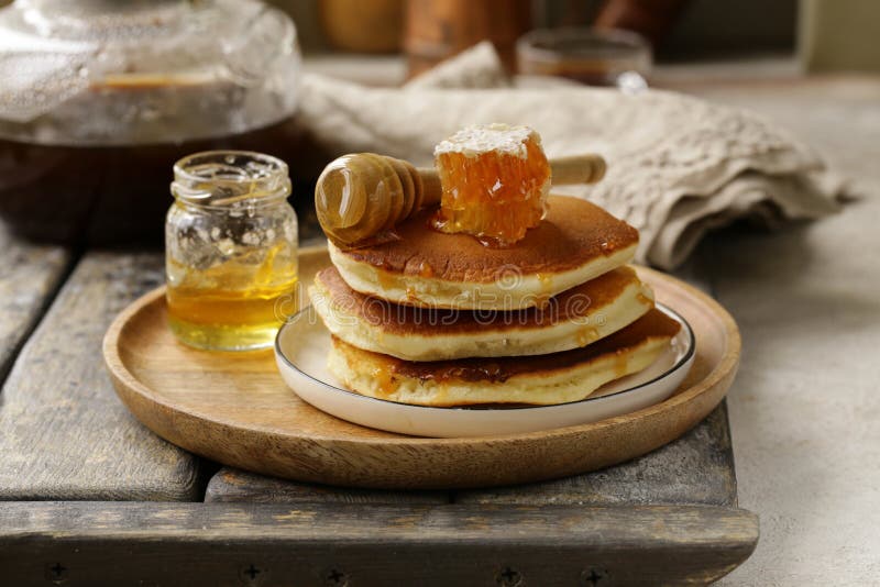 Traditional american pancakes stock image