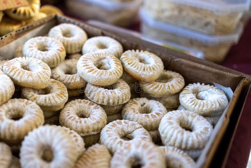 Traditional Arabic Biscuits Sprinkled Stock Image Image of biscuit