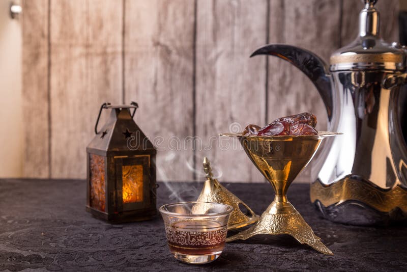 Traditional Arabic Coffee & Date Stock Photo Image of gulf, arabian