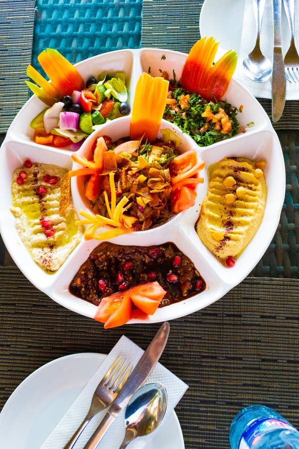 Traditional Arabic Appetizers Dubai UAE Stock Image Image of arabic