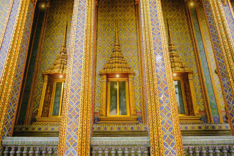 Traditional and architecture Thai style temple at Wat Ratchabophit Temple in Bangkok