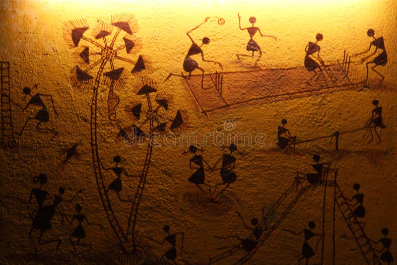 Traditional Art Work on Wall Editorial Photography Image of india