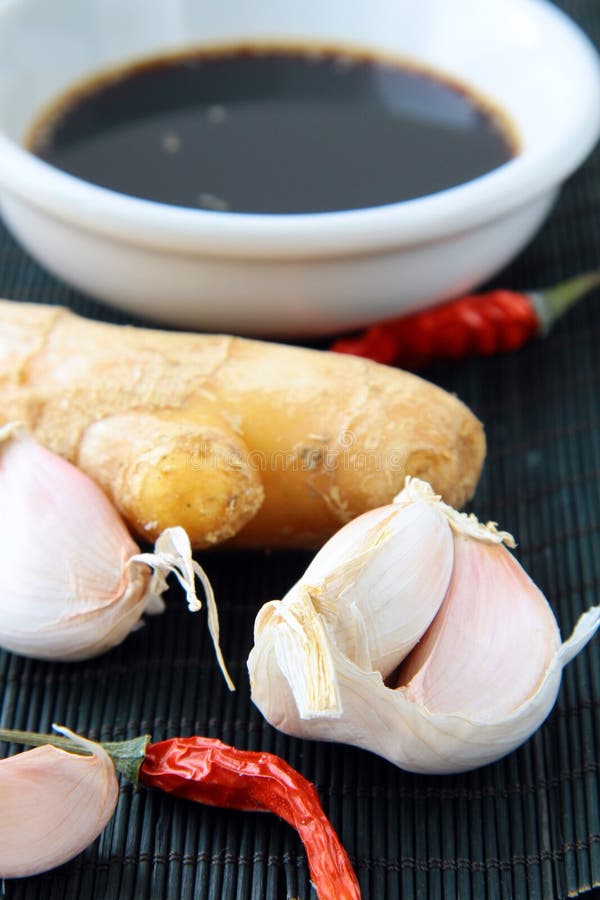 Traditional Asian Ingredients Stock Photo Image of garlic, roll 18638894