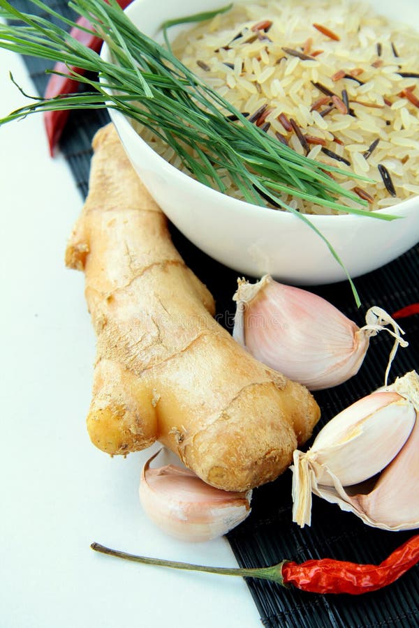 Traditional Asian Ingredients Uncooked Rice Stock Photo Image of